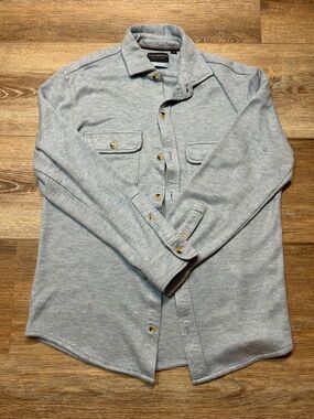 Tailorbyrd Gray Luxurious Comfort Casual Button-Down Shirt Jacket